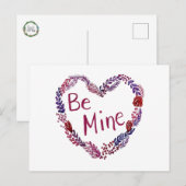 Carte de la Saint-Valentin Sois Mienne (Devant / Derrière)