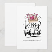 Carte de la Saint-Valentin Sois mon Valentin (Devant / Derrière)