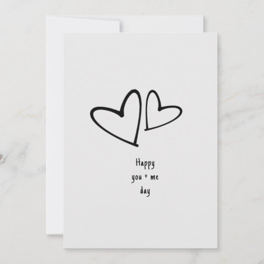 Carte de la Saint-Valentin spéciale « Cœur minimal (Devant)