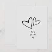 Carte de la Saint-Valentin spéciale « Cœur minimal (Devant / Derrière)