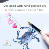 Carte de la Saint-Valentin sur la plage Crabe bleu