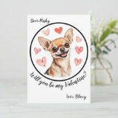 Carte de la Saint Valentin sur mesure Chihuahua (Debout devant)