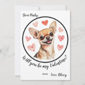 Carte de la Saint Valentin sur mesure Chihuahua (Dos)