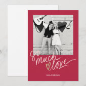 Carte de la Saint-Valentin Tellement d'Amour (Devant / Derrière)