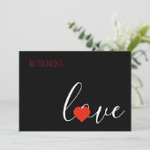 Carte de la Saint-Valentin Tout Ce Dont Vous Avez (Debout devant)