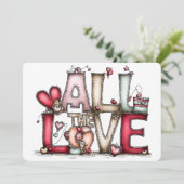Carte de la Saint-Valentin Tout l'amour (Debout devant)