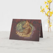 Carte de la Saint-Valentin Triceratops Snuggles (Fleur jaune)