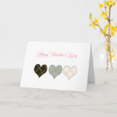 Carte de la Saint-Valentin Trois Cœurs (Fleur jaune)