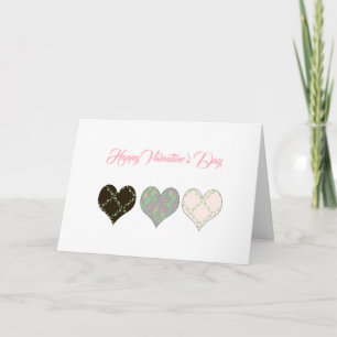 Carte de la Saint-Valentin Trois Cœurs