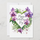 Carte de la Saint-Valentin tropicale à l'aquarelle (Devant)