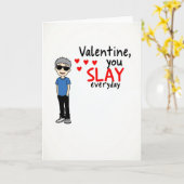 Carte de la Saint-Valentin Tu Détruis Chaque Jour (Fleur jaune)