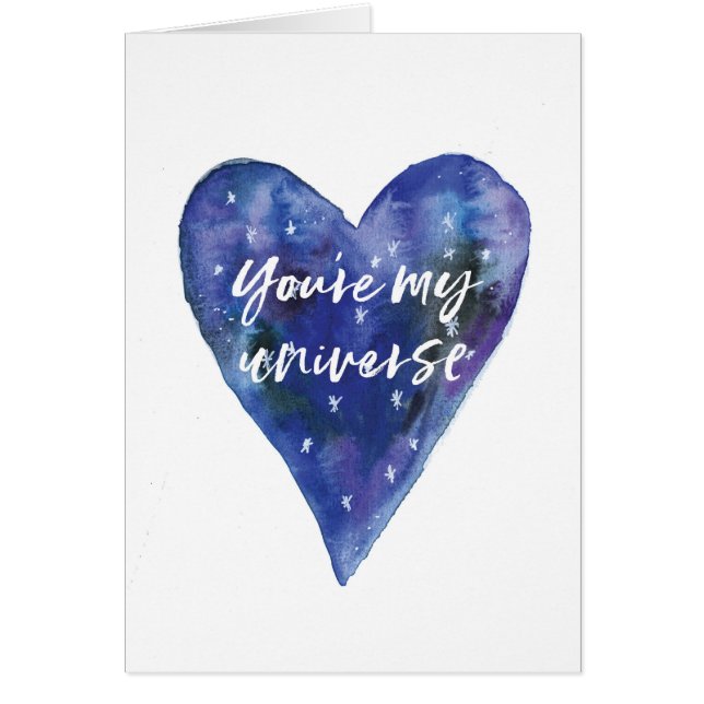 Carte de la Saint Valentin, Tu es mon univers (Devant)