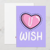Carte de la Saint-Valentin U Wish (Devant / Derrière)