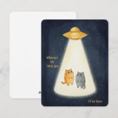 Carte de la Saint-Valentin UFO Chat Kawaii pour Pa (Devant / Derrière)
