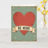 Carte de la Saint-Valentin Vintage Be Mine (Fleur jaune)