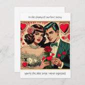 Carte de la Saint-Valentin vintage impertinente av (Devant / Derrière)