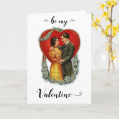 Carte de la Saint-Valentin vintage moderne (Fleur jaune)