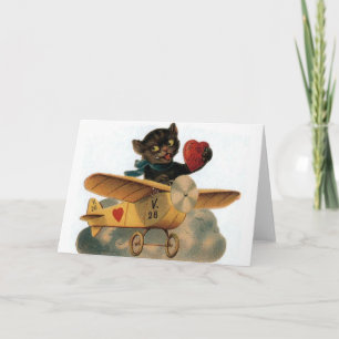 Carte de la Saint-Valentin vintage pour pilote de 
