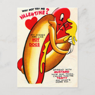 Carte de la Saint-Valentin vintage rétro embrassan
