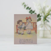 Carte de la Saint-Valentin vintage rétro pleurant (Debout devant)