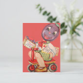 Carte de la Saint-Valentin vintage rétro prune (Debout devant)