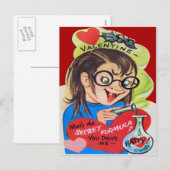 Carte de la Saint-Valentin Vintage Retro Scientifi (Devant / Derrière)