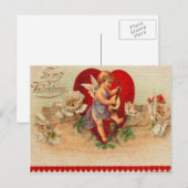 Carte de la Saint-Valentin vintage rétro victorien (Devant / Derrière)