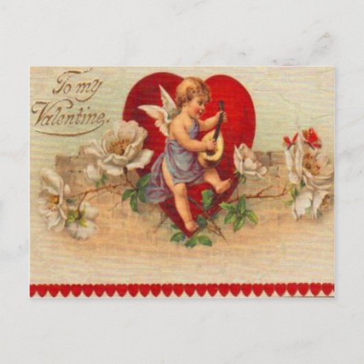 Carte de la Saint-Valentin vintage rétro victorien (Devant)