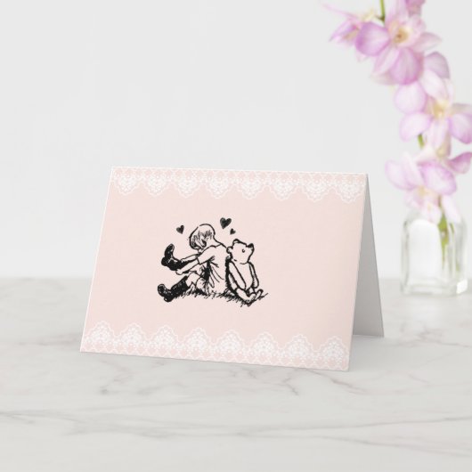 Carte de la Saint-Valentin Winnie l'Ourson (Orchidée)