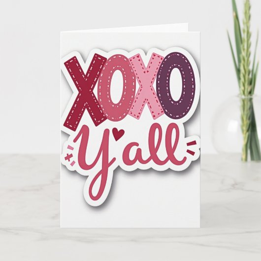 Carte de la Saint-Valentin Xoxo Yall Rose (Devant)