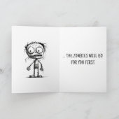 Carte de la Saint-Valentin Zombie Drôle – Aime tes (Intérieur)
