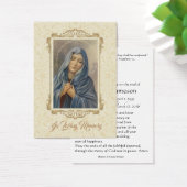 Carte de la Sainte Vierge Marie funéraire triste - (Bureau)