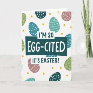 Carte de la saison de Pâques Eggcited