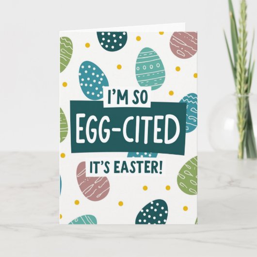 Carte de la saison de Pâques Eggcited (Devant)