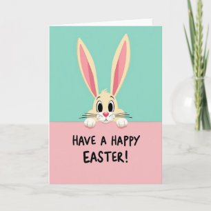 Carte de la saison printanière de Bunny Peek