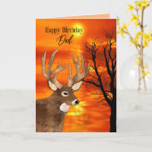 Carte de la scène de coucher de soleil papa grand (Fleur jaune)