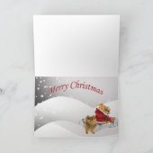 Carte de la scène de neige de Noël Poméranie 2 (Intérieur)