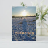 Carte de la scène hivernale Merci (Debout devant)