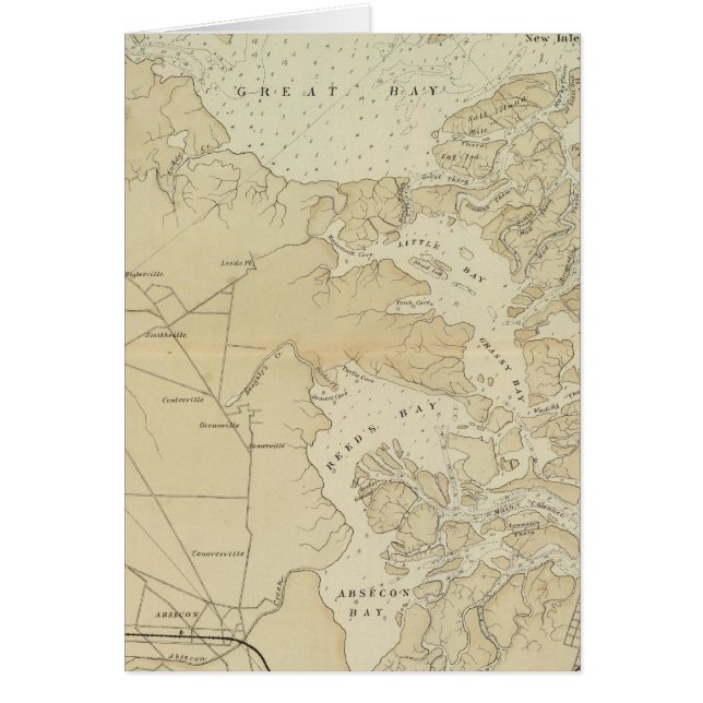 Carte de la section côtière de Tuckerton à Absecon (Devant)