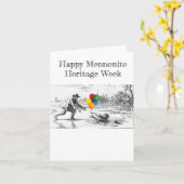 Carte de la Semaine du patrimoine mennonite de Dir (Fleur jaune)