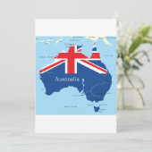Carte de la silhouette du drapeau australien (Debout devant)
