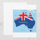Carte de la silhouette du drapeau australien (Devant / Derrière)