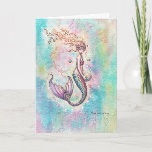 Carte de la sirène arc-en-ciel par Molly Harrison