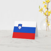 Carte de la Slovénie avec drapeau (Fleur jaune)