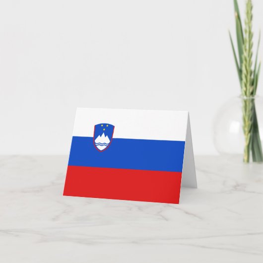 Carte de la Slovénie avec drapeau (Devant)