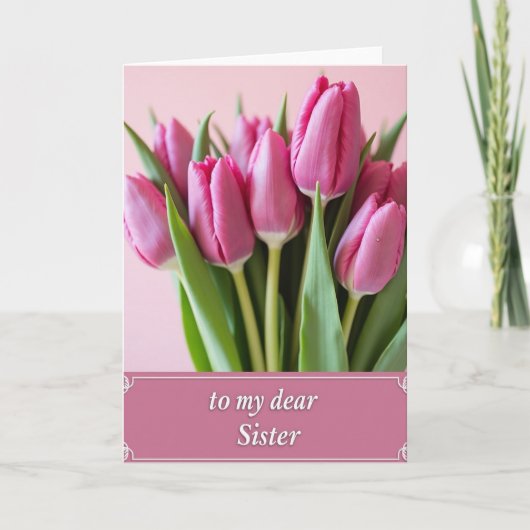Carte de la sœur Chevron Flowers (Devant)