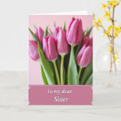 Carte de la sœur Chevron Flowers (Fleur jaune)