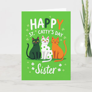 Carte de la sœur des chats à pois