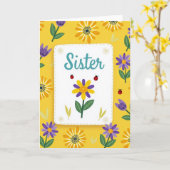 Carte de la sœur du script Azure (Fleur jaune)