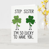 Carte de la sœur Shamrocks Chanceuse (Fleur jaune)